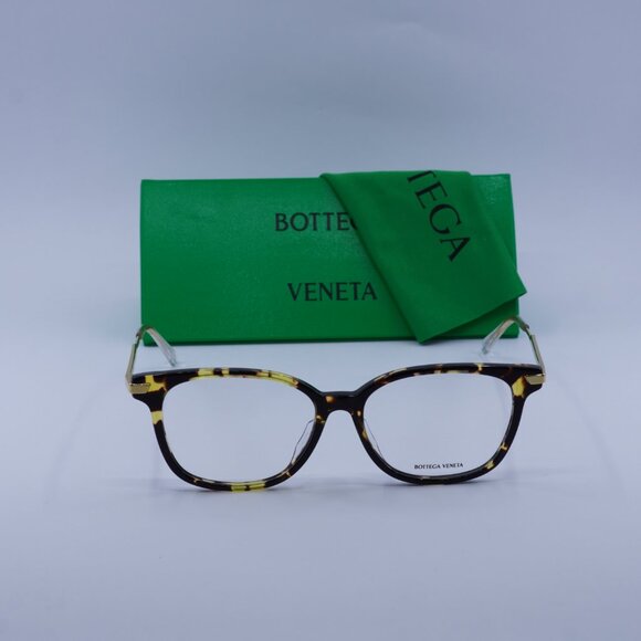 Bottega Veneta BV1074OA 002 Square Eyeglasses – Havana/Gold 53mm - Picture 4 of 10